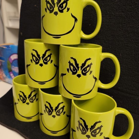 Grinch Lime Green Custom Coffee Mugs - Picture 2 of 3